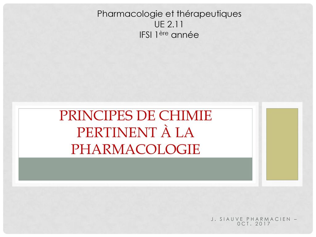 Principes de chimie pertinent à la pharmacologie ppt télécharger